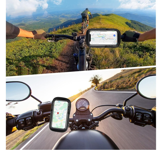 Водонепроницаемый держатель мобильного телефона LEMEGO на велосипед черный (6051)