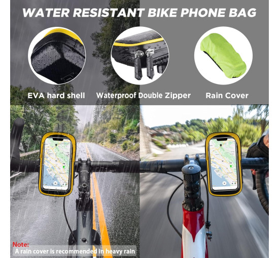 Водонепроницаемый держатель мобильного телефона LEMEGO на велосипед золотой (6052)