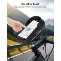 Водонепроникний тримач телефону LEMEGO на велосипед чорний (6048)