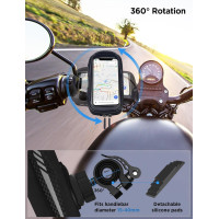 Водонепроникний тримач телефону LEMEGO на велосипед чорний (6048)