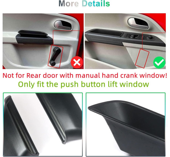 Ящик для зберігання GAFAT у передніх дверях для VW UP GTI Seat MII Skodα Citigo (6079)