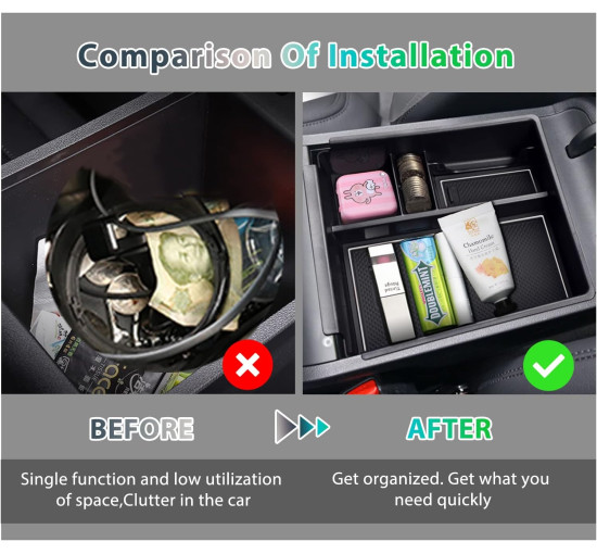 Ящик для зберігання в центральній консолі сумісний з Hyundai Tucson NX4 білий (6082)