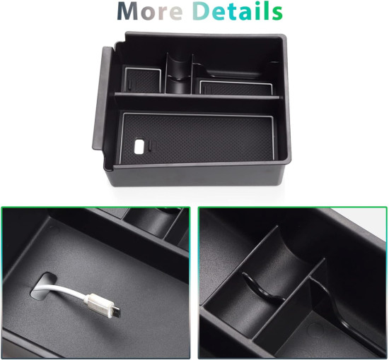 Ящик для зберігання в центральній консолі сумісний з Hyundai Tucson NX4 білий (6082)