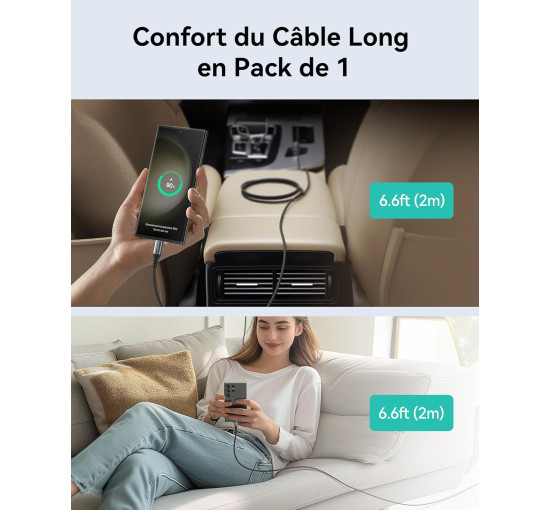 Зарядный кабель INIU USB C - USB C 5A 100W 2м (6068)