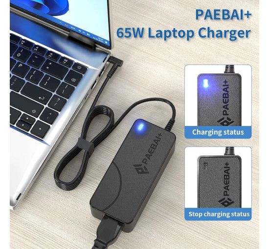 Зарядний пристрій PAEBAI+ 65 Вт/45 Вт для ноутбуків HP Pavilion Zbook ProBook (6106)