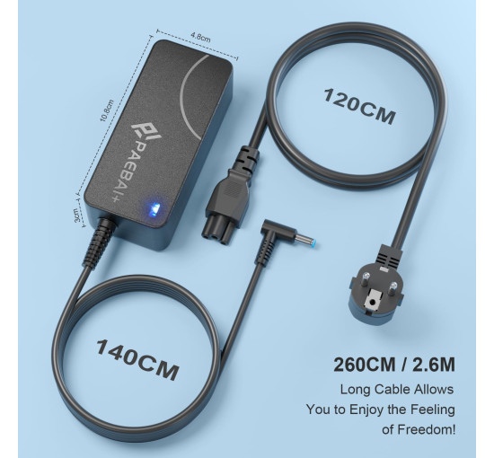 Зарядний пристрій PAEBAI+ 65 Вт/45 Вт для ноутбуків HP Pavilion Zbook ProBook (6106)