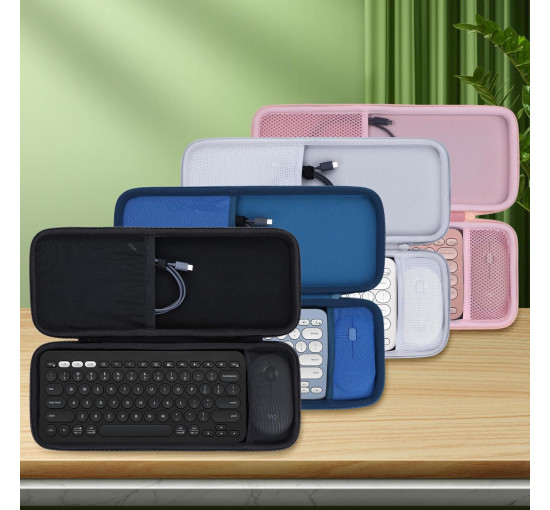 Жесткий чехол Lebakort для клавиатуры совместимый с Logitech Pebble Keys 2 Combo K380s черный (6013)