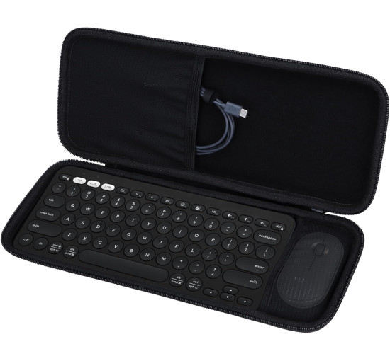 Жесткий чехол Lebakort для клавиатуры совместимый с Logitech Pebble Keys 2 Combo K380s черный (6013)