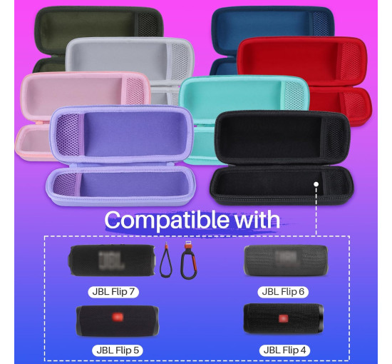 Жесткий чехол Lebakort совместимый с Bluetooth-колонкой JBL Flip 6 синий (6012)