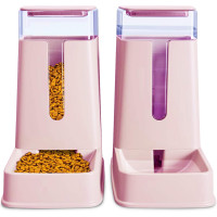 Автоматическая кормушка для кошек и поилка для собак Hipidog, емкость 3,7 литра, розовый (my-16089)