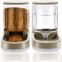 Автоматична годівниця Lucky-M для котів та собак, напувалка та напувалка 3,8 л 2 в 1, золотий (my-16092)