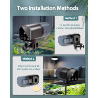 Автоматичний дозатор корму Aoyar для риб в акваріумі, об'єм 200 мл, чорний (my-19039)