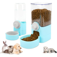 Автоматичний дозатор корму та води Instenira INIR016 для маленьких цуценят, кроликів, тхорів, шиншил, хом'яків, синій (my-16056)