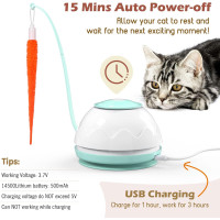 Ээлектрическая игрушка для кошек Pawaboo DI-EU-PW-PPT210078 зарядка через USB автоматическая зеленая (my-11065)