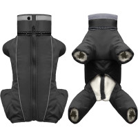 Куртка для собак JULY'S SONG размер M/12 , теплая зимняя куртка для собак, одежда для зимы и осени, черный (my-16103)