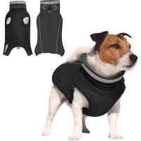 Куртка для собак JULY'S SONG розмір S/10, тепла зимова куртка для собак, одяг для зими та осені, чорний (my-16105)