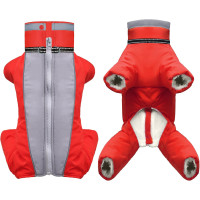 Куртка для собак JULY'S SONG размер XL/16, теплая зимняя куртка для собак, одежда для зимы и осени, красный (my-16101)