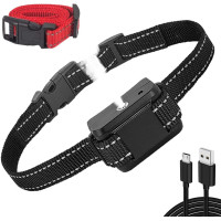 Ошейник для борьбы с лаем Queenmew регулируемая чувствительность и громкость без электрошока перезаряжаемый (my-11092)