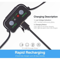 Нашийник для боротьби з гавкотом Queenmew регульована чутливість і гучність без електрошоку перезаряджається (my-11092)