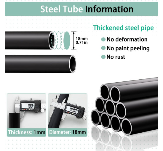 Металева вішалка для одягу SMILOVII YJ-A0, вішалка для одягу для спальні, для одягу та взуття, 4 бічні гачки, чорна (0097)