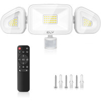 Светодиодный прожектор CLY 42 Вт 3600 люмен, белый цвет 6500K с датчиком движения и пультом дистанционного управления, белый (0072)