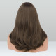 Перука FESHFEN середнього коричневого кольору з чубчиком, синтетичний прямий перуковий візерунок з натуральним волоссям, 18 дюймів (0099)