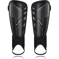 Модернизированные щитки AirsFish FOOT3 для голеней для футбола для детей, защитное снаряжение, черный (2035)