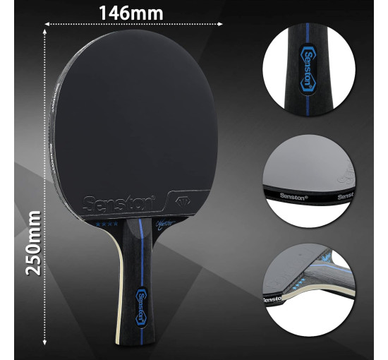 Професійна ракетка для пінг-понгу Senston YDX-Y13, 2 ракетки для настільного тенісу та 3 м'ячі (2081)