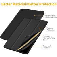 Чехол EasyAcc SXTS6L для Samsung Galaxy Tab S6 Lite 2024/2022/2020 10.4 дюймов, ультратонкий с подставкой, черный (2036)