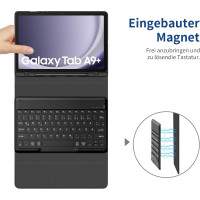 Чехол-клавиатура EasyAcc K02 для Samsung Galaxy Tab А9 Plus 2023 11 дюймов с защитным экраном, с карандашным держателем, черный (2033)