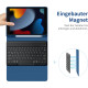 Чохол-клавіатура EasyAcc, сумісний з iPad 10.2 дюймів 9-го/8-го та 7-го поколінь із захисною плівкою, морський синій (2031)