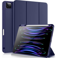 Чехол Vobafe, совместимый с iPad Pro 11 дюймов 2022/2021/2020/2018, гибкая задняя крышка TPU с держателем для карандашей, синий (2047)