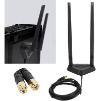 Мережевий кабель-подовжувач ASHATA з магнітною основою та антеною, подовжувач RPSMA, основа з кабелем 1,1 м (0190)