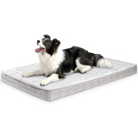 Лежак для собак Baodan Extra Large, ортопедические кровати для собак со съемными и водонепроницаемыми чехлами, светло-серый (2059)