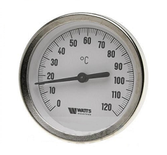 Термометр біметалічний Watts T100/50 (F+R801 OR 100mm 0-120°C)