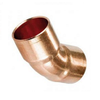 Коліно мідне 28 х 45° 2 муфти