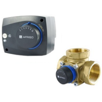 Комплект триходовий клапан ARV 386 + електропривід ARM 343 Afriso