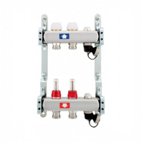 Колектор, з витратомірами, R 1x2 укомплектований пристроєм для видалення повітря і дренажем 917CDE ІТАР