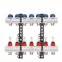 Колектор FIV Easy з витратомірами та термоклапаном 10 контурів