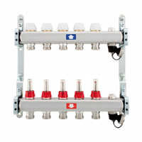 Колектор, з витратомірами, R 1x5 укомплектований пристроєм для видалення повітря і дренажем 917CDE ІТАР