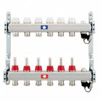 Колектор, з витратомірами, R 1x6 укомплектований пристроєм для видалення повітря і дренажем 917CDE ІТАР