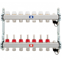 Колектор, з витратомірами, R 1x7 укомплектований пристроєм для видалення повітря і дренажем 917CDE ІТАР