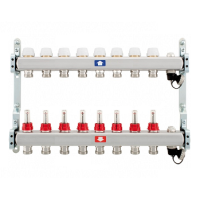 Колектор, з витратомірами, R 1x8 укомплектований пристроєм для видалення повітря і дренажем 917CDE ІТАР