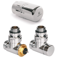 Комплект арматуры термостатический угловой Terma GZ 1/2 - 16x2, 15 chrom