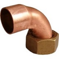 Коліно 90 ° накидна гайка 15 х 3/4 мідне