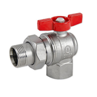 Кран шаровой Giacomini 1/2"F x 1/2" с американкой угловой