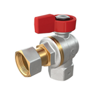 Кран шаровой Giacomini 1/2"F x 1/2" гайка угловой c вн. резьбой