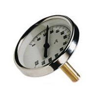 Біметалічний термометр BiTh 63, fi 63 мм,0-160 °C,1/2 рад, клас 2,0 Afriso