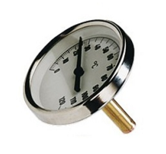 Біметалічний термометр BiTh 63, fi 63 мм,0-160 °C,1/2 рад, клас 2,0 Afriso