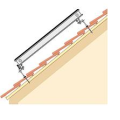 Монтажна система ENSOL для 1 колектора 2,65 для даху з нахилом 30-65 ° керамічна черепиця